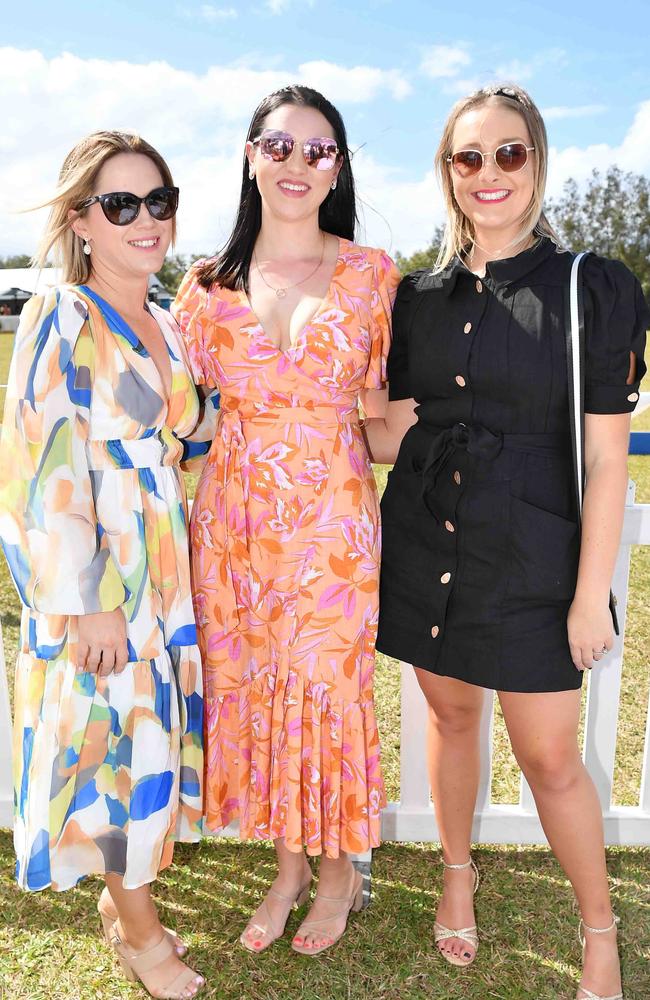 Stacey Schultz, Jade Jaggle and Mariah Jackson at Coastline BMW Polo by the Sea. Picture: Patrick Woods.