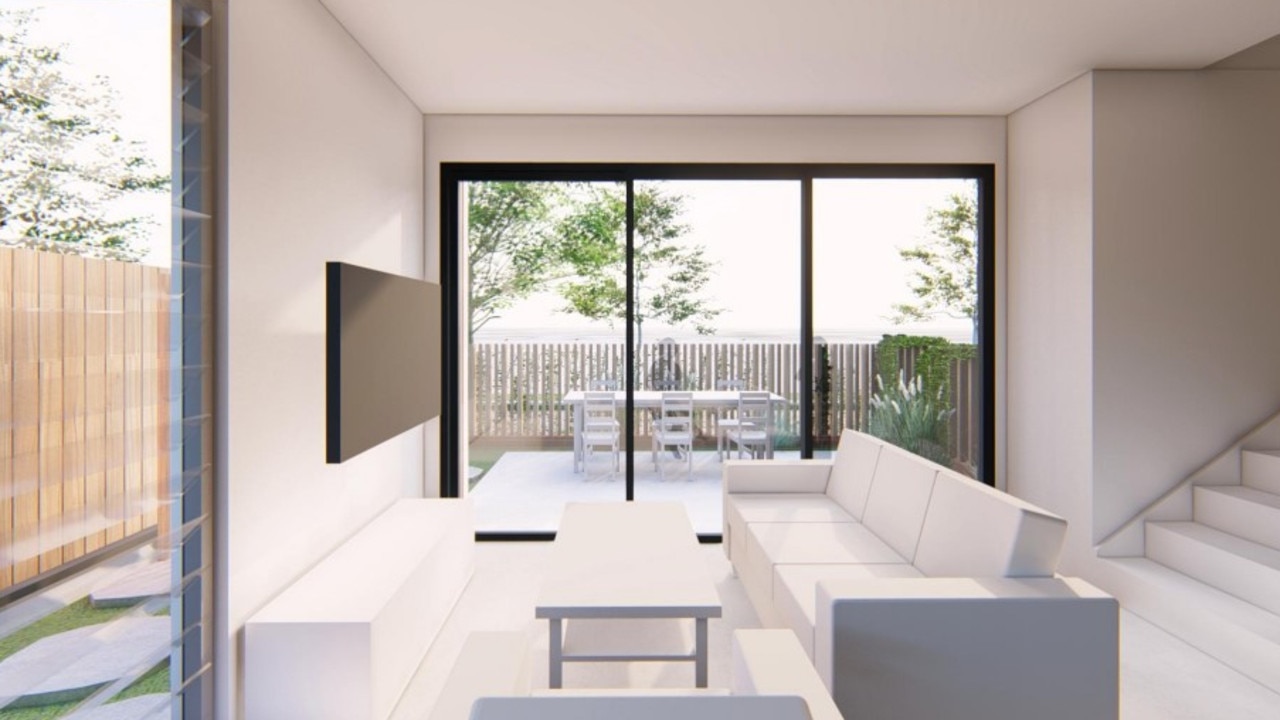 A 3D render of the proposed interior for the proposed Yinni St units. Pic: OGE Group Architects.