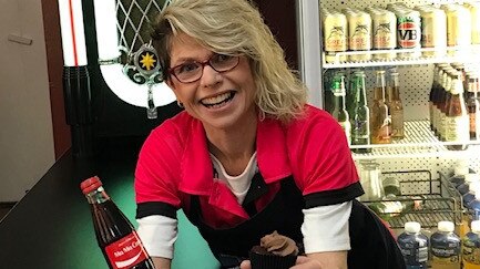 HAPPY BIRTHDAY: Ma Ma Creek Milk Bar Debra Wallis will celebrate one year of business with free cake on Wednesday. PHOTO: Supplied