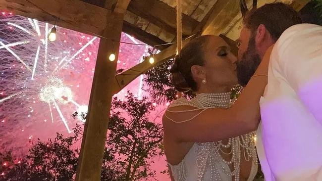 Bennifer 2.0 celebrate their first anniversary with never-before-seen wedding photos. Picture; Instagram/J-Lo