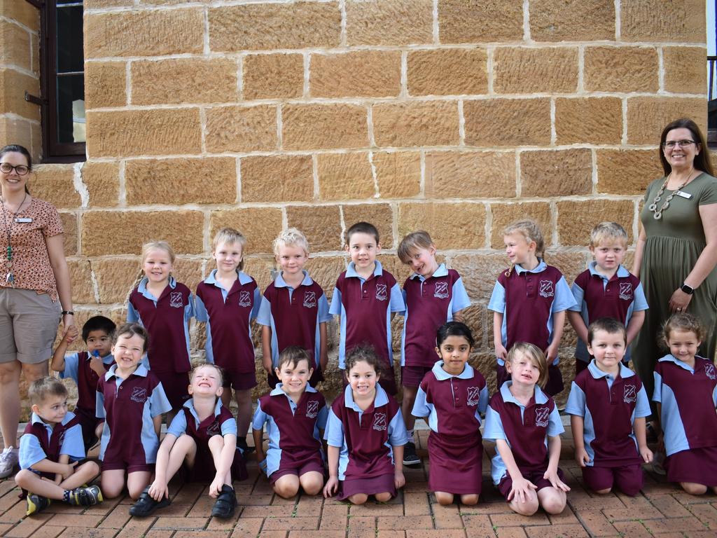 Warwick Central State School Prep A ClassBack row: L-R: Kaylee, Zaiden, Lukas, Leo, Ryan, Scarlett, Kolton. Front row: L-R: Conor, Benjamin, Leticia, Ethan, Dustin, Tarlia, Shazmin, Edryck, Anthony, Daisy with teacher Tania Clark (Photo: Michael Hudson/ Warwick Daily News)