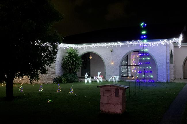 Christmas lights in Lagoon St in West Mackay. Picture: Rae Wilson