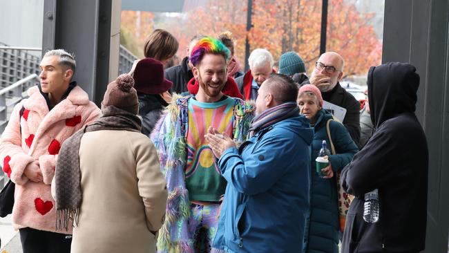 A large group braved the cold temperatures to sit in the public gallery. Picture: NewsWire/ David Crosling