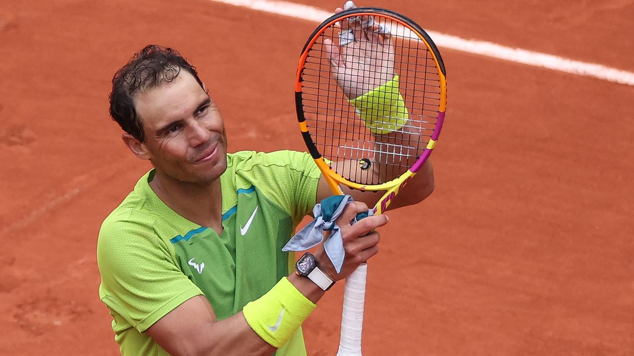 Rafael Nadal went through to the second round. (Photo by Thomas SAMSON / AFP)
