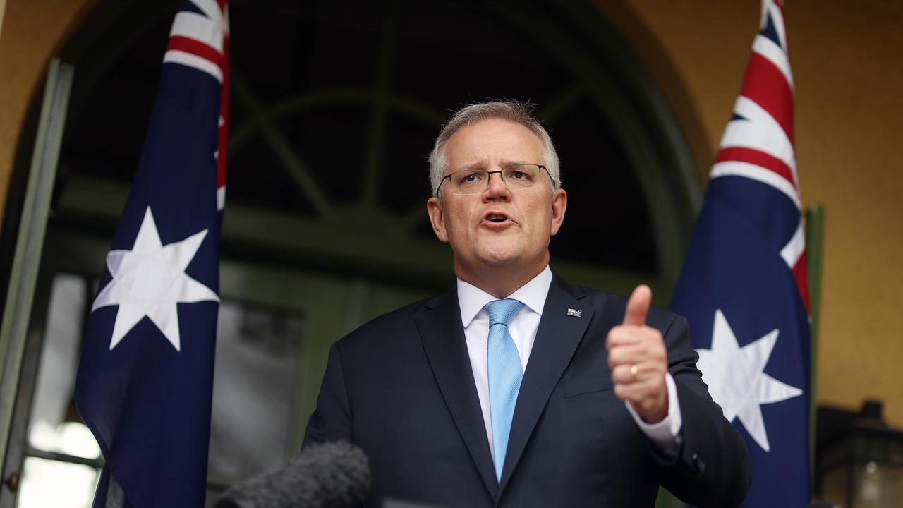 Prime Minister Scott Morrison announced Australia’s international borders would open from next month. Picture: NCA NewsWire / Gary Ramage