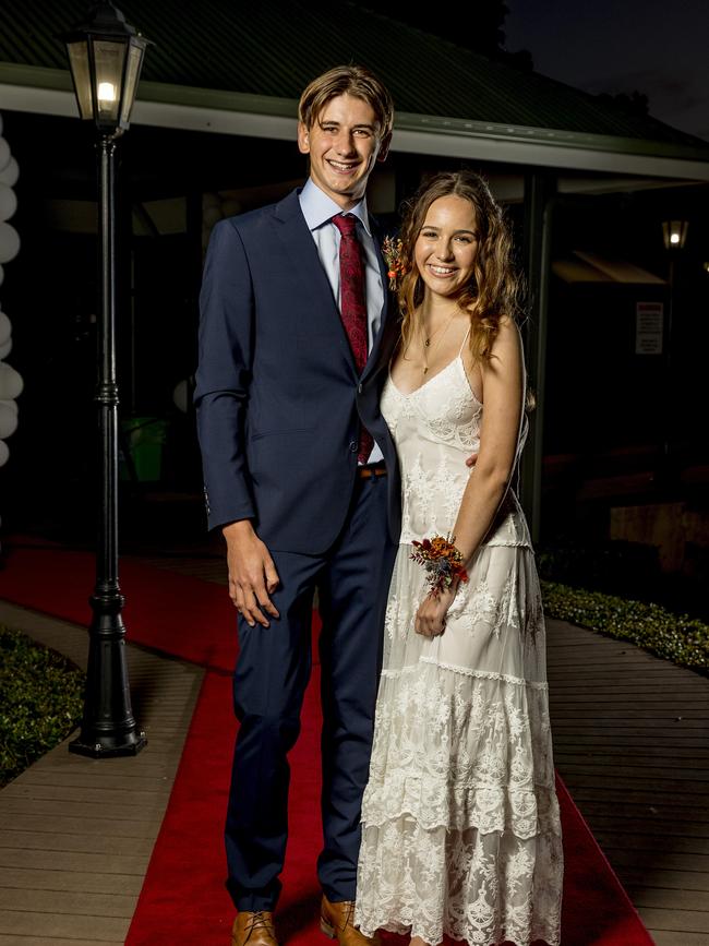 Formal for year 12 students from Emmanuel College. Charlie Duncan and Hannah Wyeth. Picture: Jerad Williams