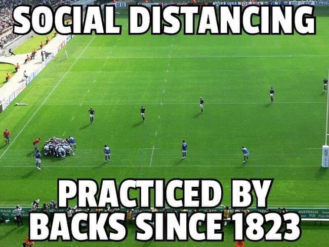 Social distancing in rugby. Picture: Supplied