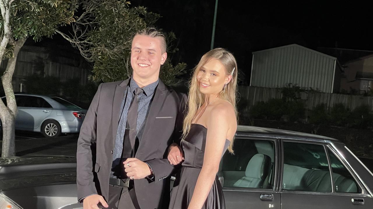 The students arrive at St Mary's College formal at the Brolga Theatre.