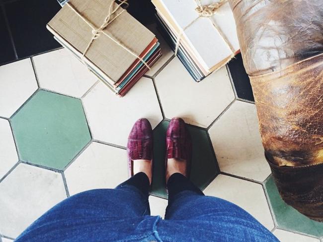 Nicole Najafi matches her shoes to the tiles of whatever store or cafe she is visiting that day. Photo: @industrystandardny