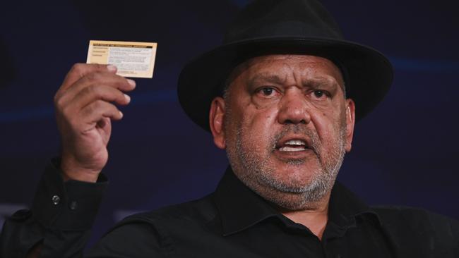 Noel Pearson, founder of the Cape York Institute, addresses the National Press Club in Canberra. Picture: NCA NewsWire / Martin Ollman