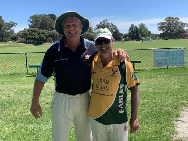 Dermott Brereton and the man who caught him, Pat Bezzina.