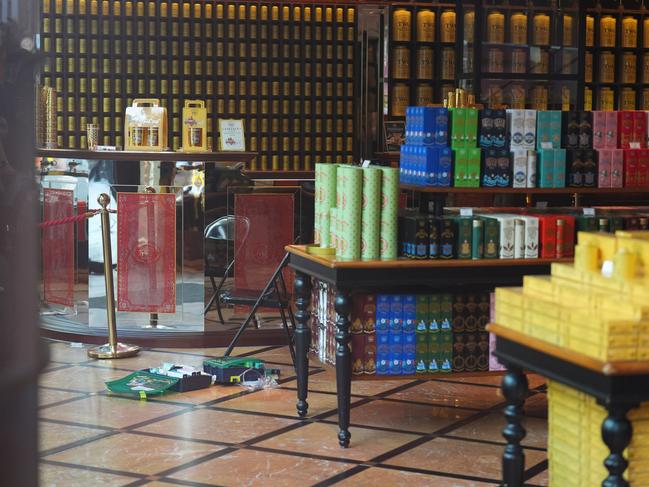 The scene in the TWG Tea shop in Leicester Square after the stabbing. Picture: Getty Images