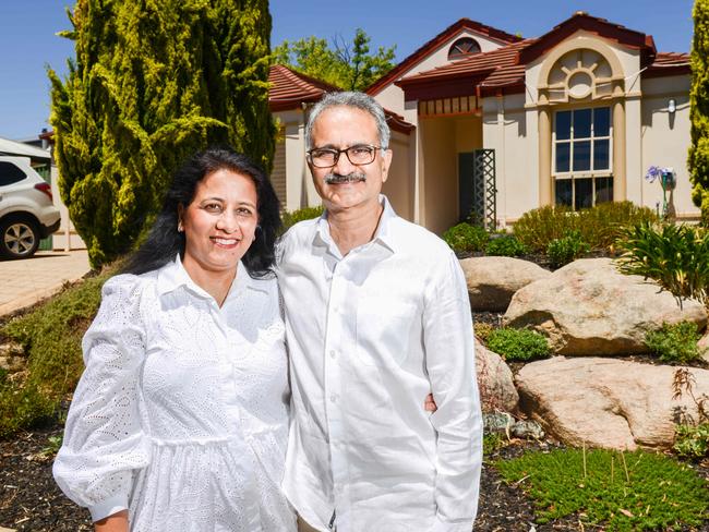 Rajesh and Monika Kumar in the house they bought in Greenwith in 2021, January 27, 2022. Picture: Brenton Edwards