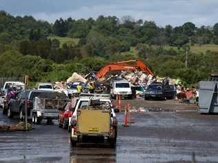 Cars waiting at a prior Lismore tip free tip day. Photo: Nolan Verheij-Full / Northern Star. Picture: Nolan Verheij-Full