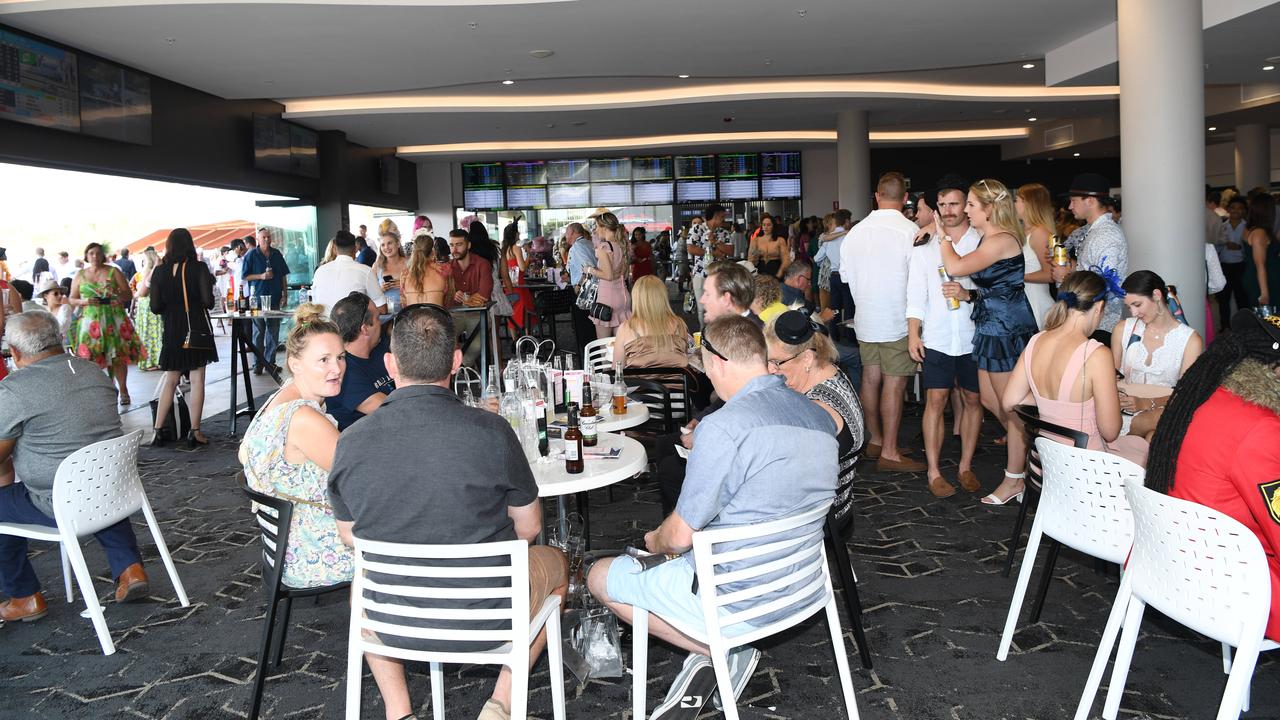 Punters inside the new grandstand at the Darwin Cup. Picture: Katrina Bridgeford