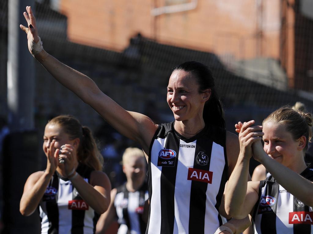 Towering ruck Alison Downie turned it on for the Pies. Picture: AFL Photos/Getty Images