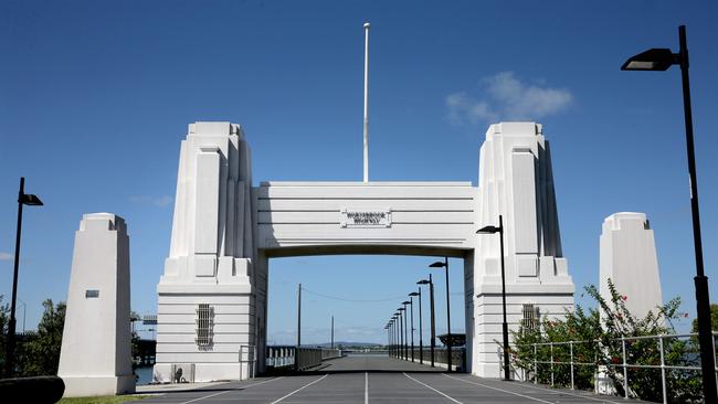 Entry to the old Hornibrook Highway bridge.