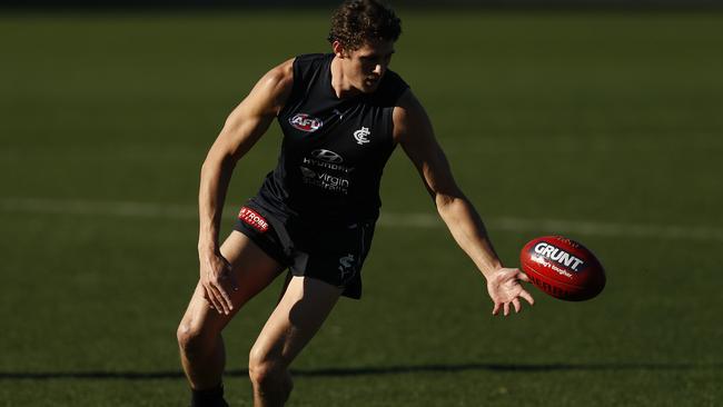 Charlie Curnow is finlly back for Carlton. Picture: Darrian Traynor/Getty Images