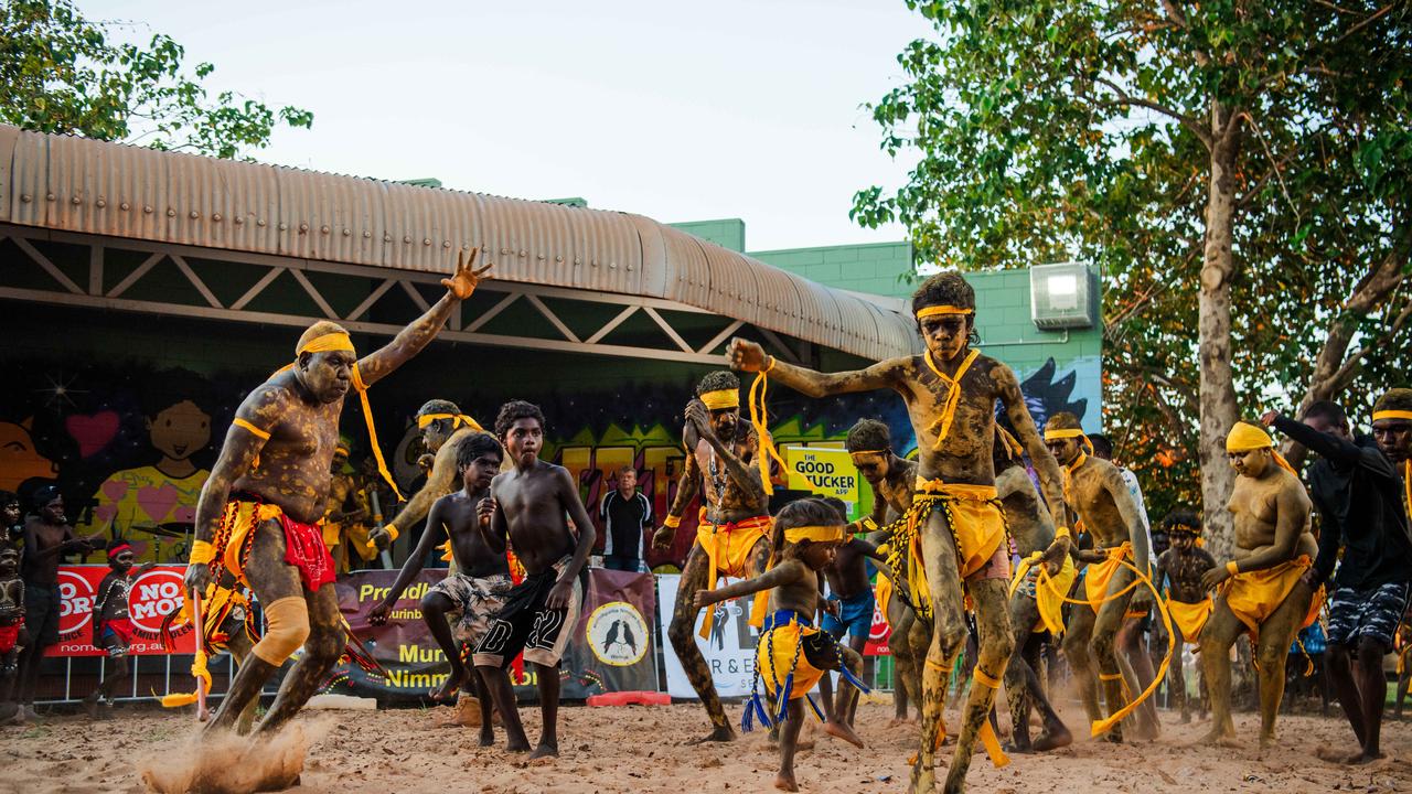 Lirrga ceremonial group perform cultural dances. Picture: Pema Tamang Pakhrin