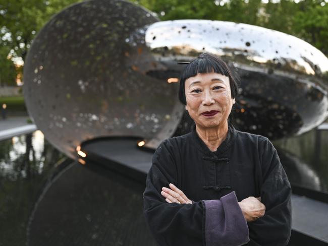 CANBERRA, Australia - October 24, 2024: Lindy Lee's and Ouroboros, an immersive, public sculpture at National Gallery of Australia in Canberra. Ouroboros was commissioned to celebrate the National GalleryÃ¢â¬â¢s 40th anniversary in 2022. Picture: Martin Ollman