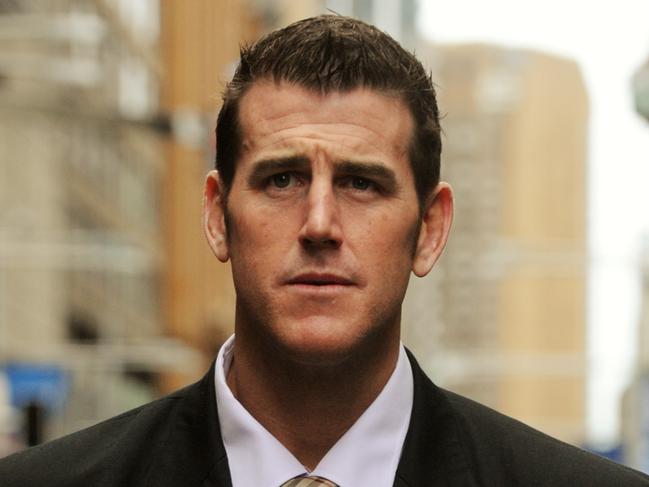 **FILE* A Monday, April 25, 2011 file photo of Victoria Cross recipient Ben Roberts-Smith taking part in the ANZAC Day March through the Sydney CBD. Victoria Cross recipient Corporal Ben Roberts-Smith is quitting the army to pursue a career in business, Monday, Feb. 11, 2013. (AAP Image/Tracey Nearmy) NO ARCHIVING