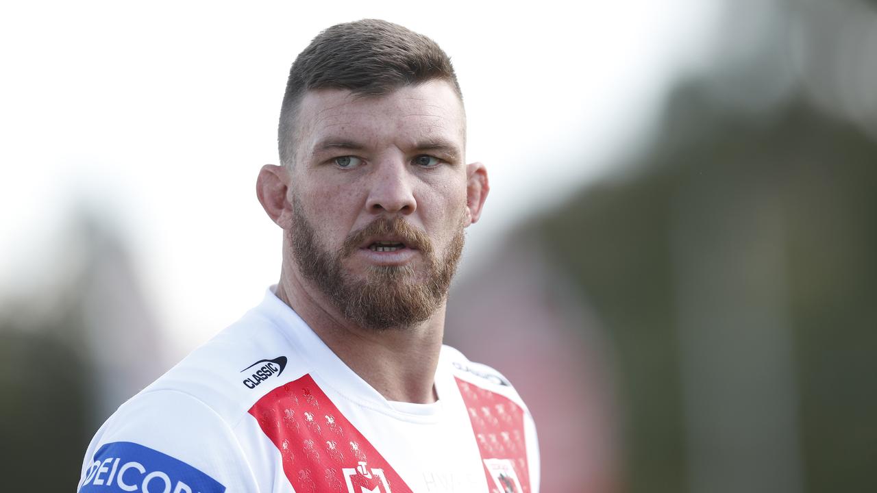 SYDNEY, AUSTRALIA - APRIL 18: Josh McGuire of the Dragons warms up prior to the round six NRL match between the St George Illawarra Dragons and the New Zealand Warriors at Netstrata Jubilee Stadium, on April 18, 2021, in Sydney, Australia. (Photo by Jason McCawley/Getty Images)