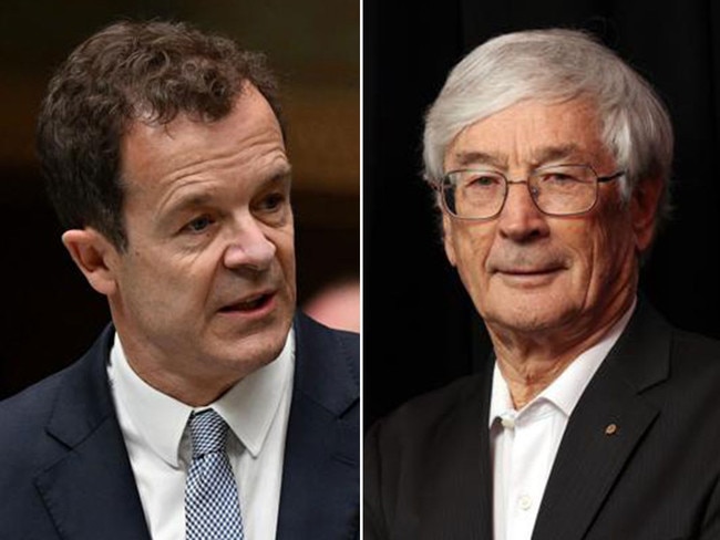 NSW Opposition leader Mark Speakman, left, and Dick Smith, right. Pictures: News Corp