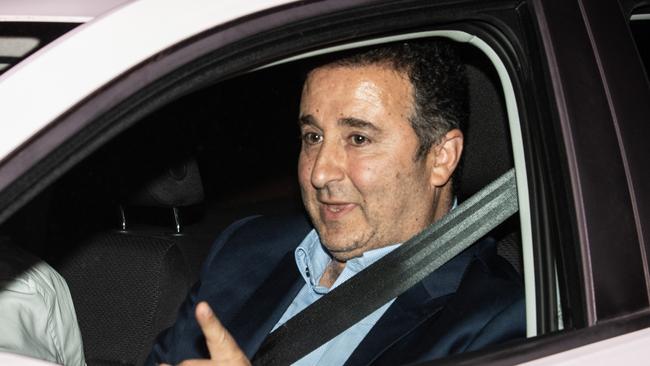 NSW Labor MP Shaoquett Moselmane leaves the Parliament of New South Wales on Friday night.