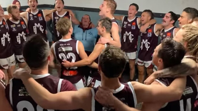 Melton sing the song after beating Sunbury.