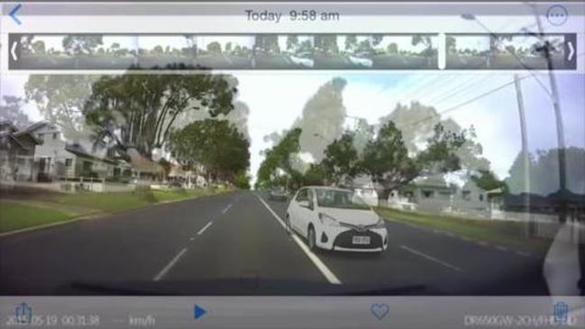 VIDEO: Dash cam footage shows near miss on Toowoomba road