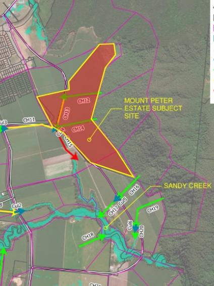 An image showing the Mount Peter drainage master plan. Picture: Supplied