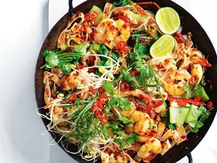 Chilli: Spicy prawn pad Thai.