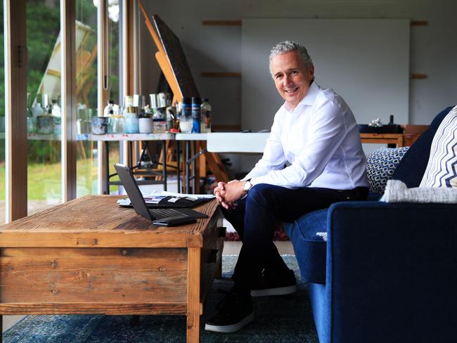 Telstra CEO Andy Penn said Australians working from home were increasingly being targeted by scammers. Picture: Aaron Francis