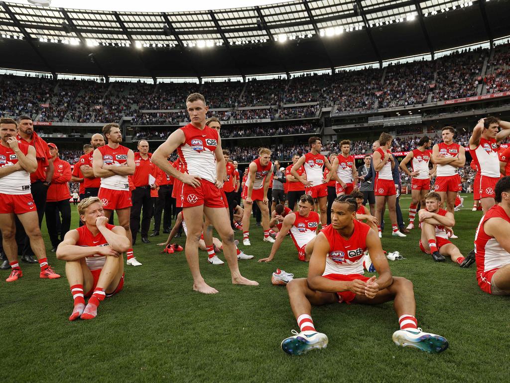 Four grand final losses in the last decade for the Swans. Picture: Phil Hillyard