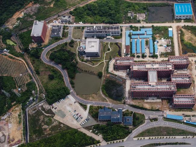 An aerial photo of the campus of the Wuhan Institute of Virology in Wuhan in China's central Hubei province. Picture: AFP