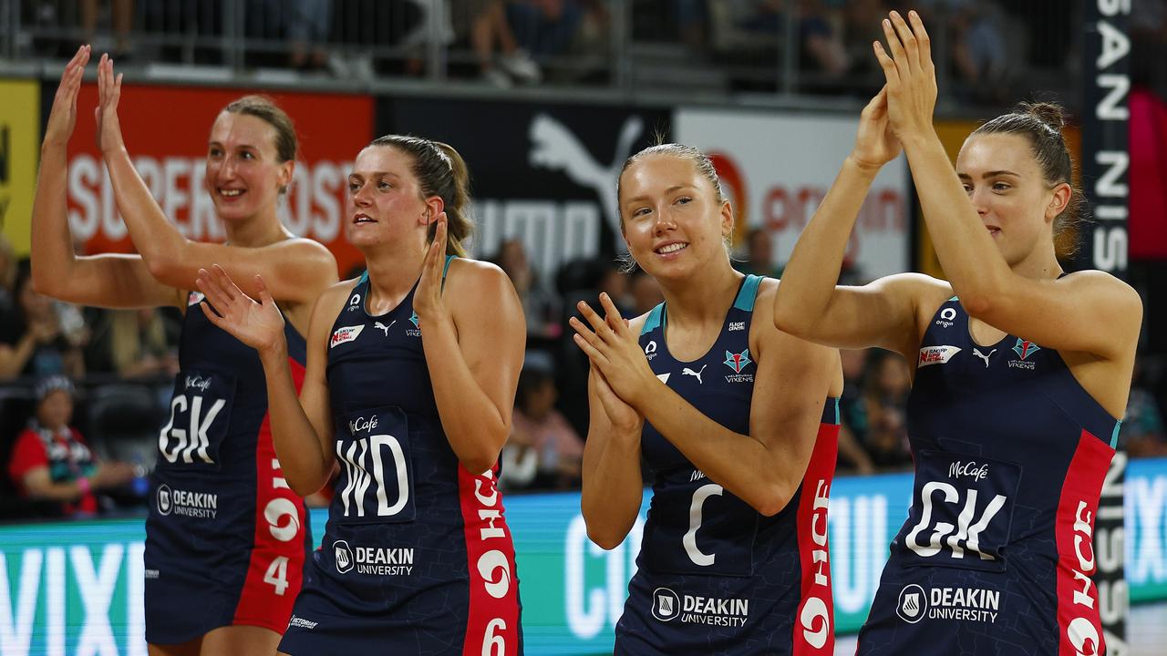 The Vixens have surged back from the bottom of the ladder last season to share equal competition lead at the halfway point this year. Photo: Getty Images