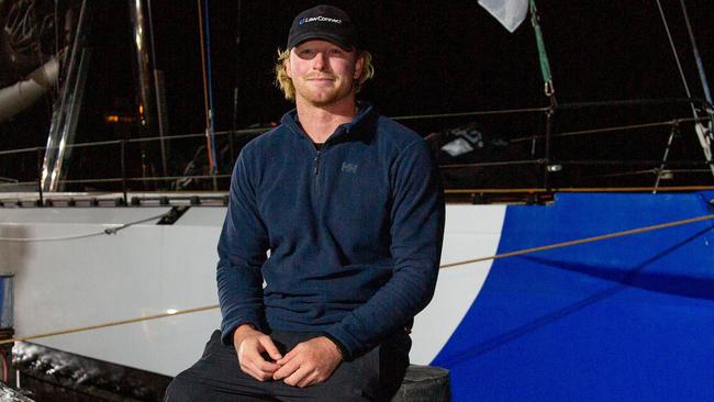 Tasmanian Charlie Wyatt was part of the crew on LawConnect which won line honours in the Rolex Sydney to Hobart. Picture: Linda Higginson