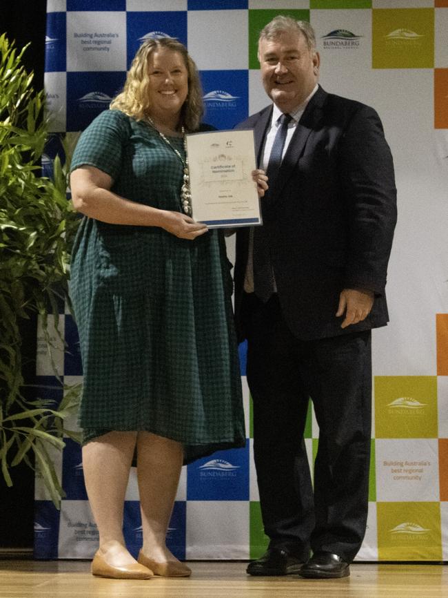 Sasha Job was nominated for the Citizen of the Year Award at the 2024 Bundaberg Australia Day Awards.
