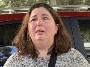 Erin Patterson, the homeowner of where the fatal lunch took place, arrived at her Leongatha property on Monday afternoon. Three people have died from eating mushrooms Picture: Brooke , Grebert-Craig.