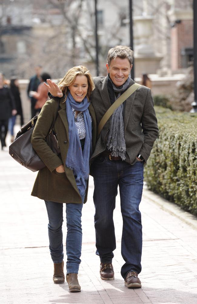 "Pilot" -- Secretary of State Elizabeth McCord (Tea Leoni) and Tim Daly (Henry McCord) on MADAM SECRETARY, premiering on CBS, Sunday, Sept. 21 (8:00-9:00 PM, ET/PT) for the CBS Television Network. Photo: David M. Russell/CBS 2014 CBS Broadcasting, Inc. All Rights Reserved