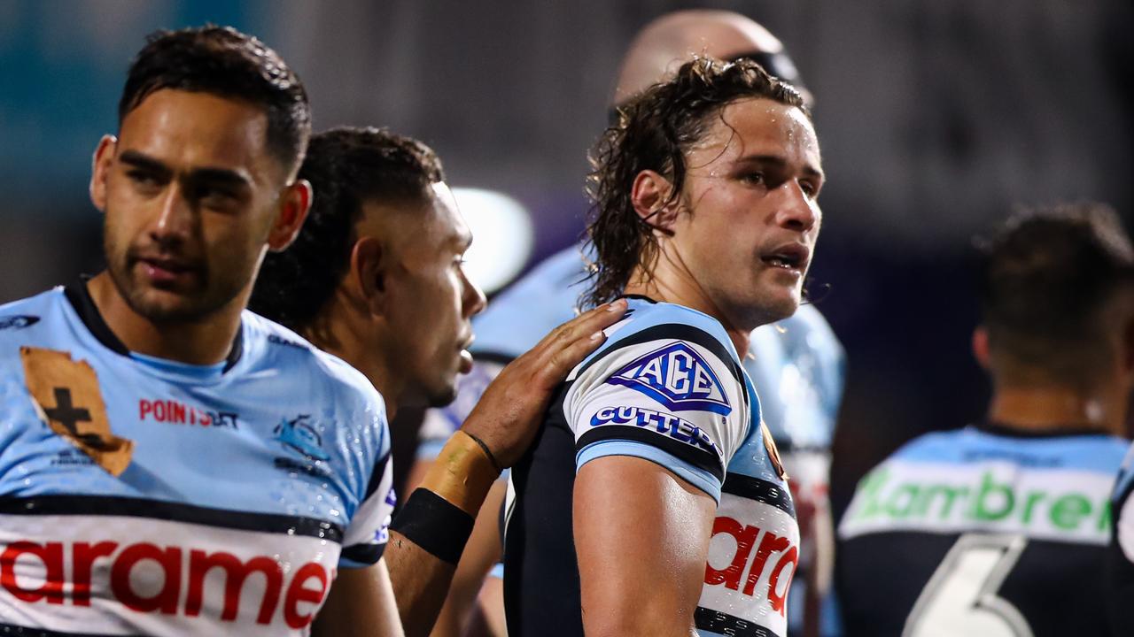 Nicho Hynes (right) has had a tough few weeks. Picture: NRL Imagery