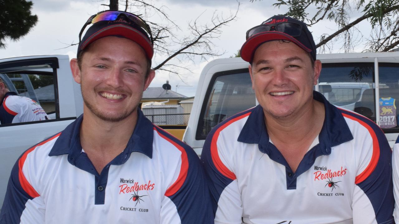 BACK-TO-BACK WINNERS: Redbacks players Tyhe Clarkson and Ben Heppell celebrate another victory.