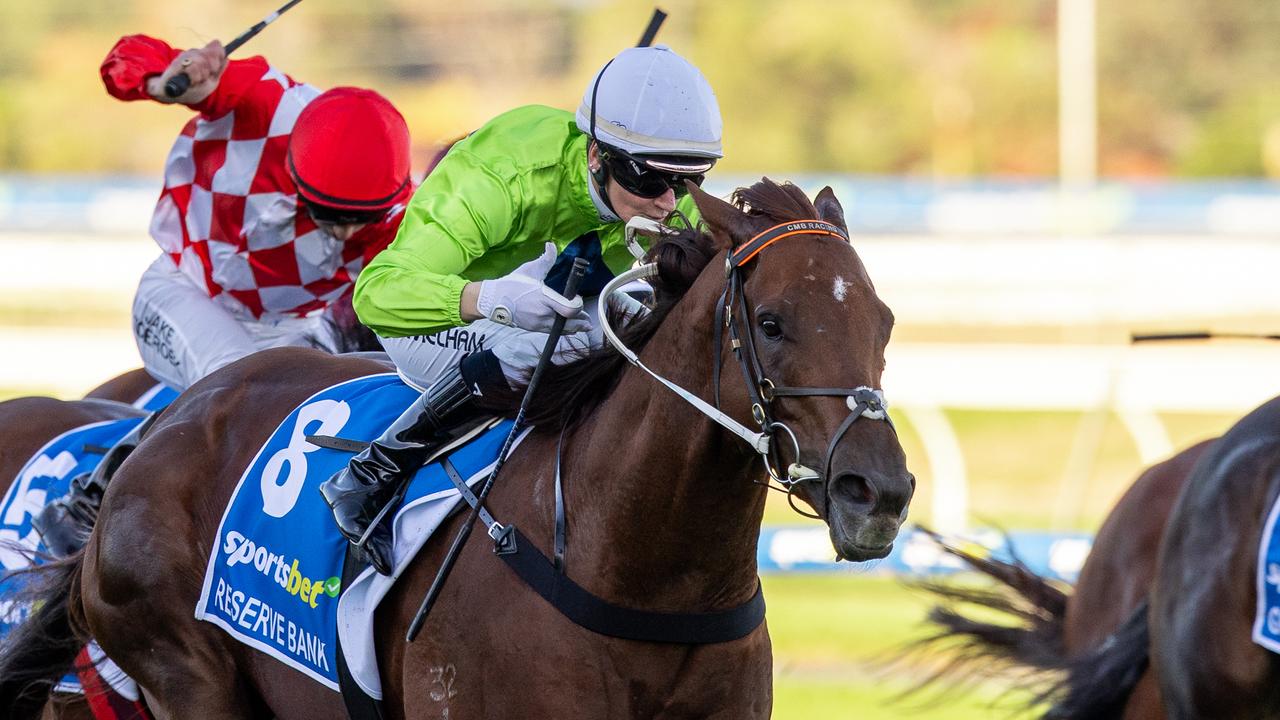 Reserve Bank and Jamie Melham combine to win The Goodwood at Morphettville. Picture: Makoto Kaneko