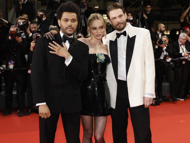 Abel Tesfaye, Lily-Rose Depp and Sam Levinson attend The Idol screening at the Cannes Film Festival in May. Picture: Mike Coppola/Getty Images