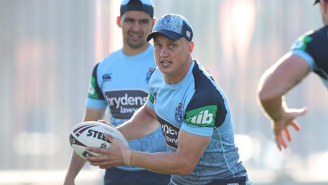 Jack Wighton during NSW Blues training at NSWRL Centre of Excellence, Homebush. Picture: Brett Costello