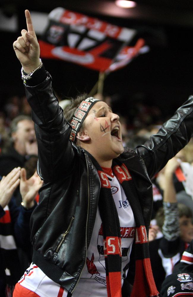 St Kilda fans were ecstatic at the final siren.