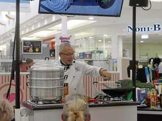 TASTE OF CHINA: Former head chef of P&O Resorts Tony Ching is giving cooking demonstrations at Stockland Bundaberg in celebration of Chinese New Year. Picture: Geordi Offord