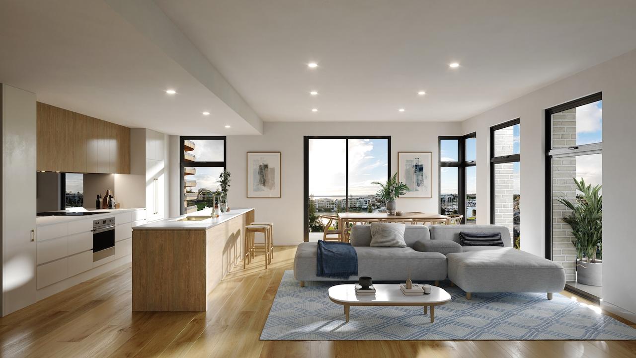 Inside the 'North Shore' Glenelg apartment tower. Picture: Barrio Developments