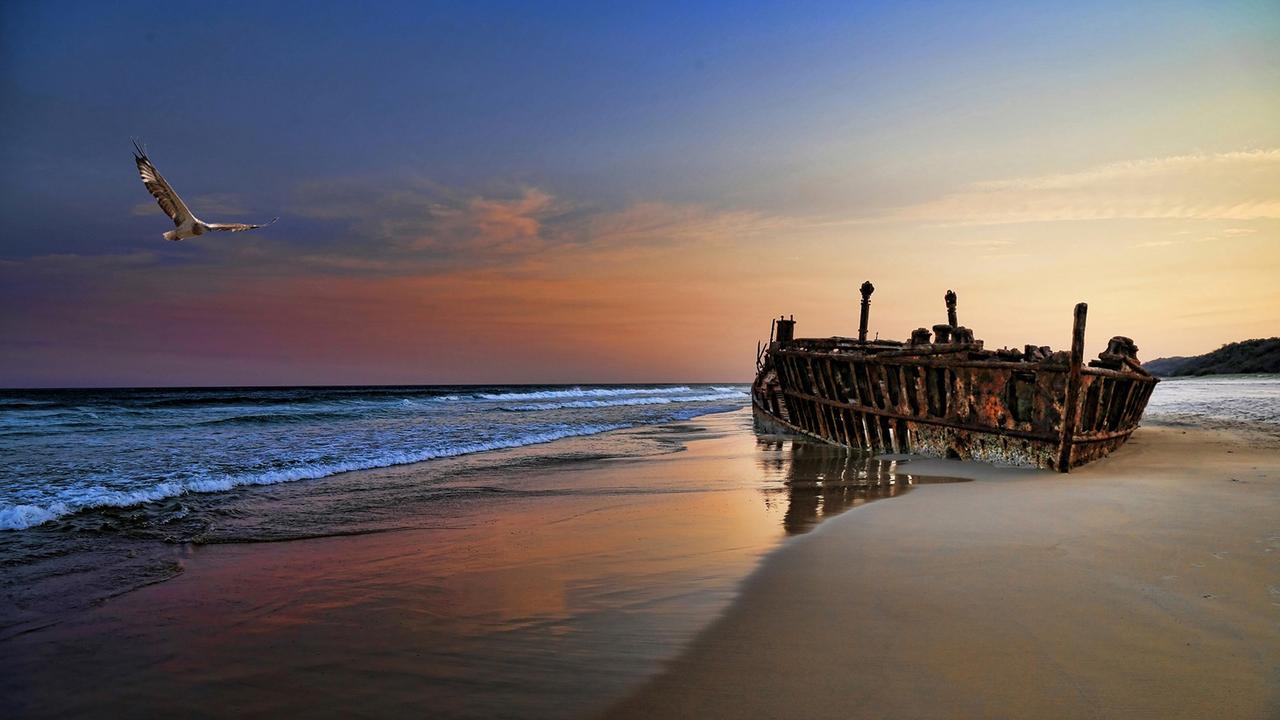 Peter Granfield’s Osprey Over Wreck won the Alwyn Kucks Award at the Heritage Bank Photographic Awards 2020.