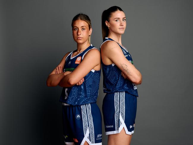 Geelong United's Elissa Brett and Gemma Potter. Credit: Peter Foster